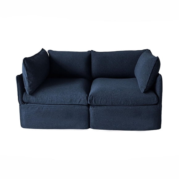 Patioflare Flexiform Modular Love Seat Patio Sofa Set, Blue