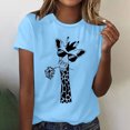 thumbnail image 2 of Birdeem T-Shirts Imprimés pour Femmes et Filles, Manches Courtes, Col Rond, Blouse, 2 of 6