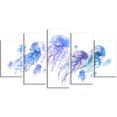 thumbnail image 1 of Design Art Groupe De Méduses Bleu Violet Art Sur Toile, 1 of 3