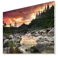 thumbnail image 1 of Design Art - Rocky Mountain River at Sunset, 1 of 5