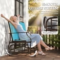 thumbnail image 4 of Outsunny Banc à Bascule d'Extérieur avec Table Chaise à Glissière pour 2 Bleu, 4 of 10