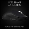 thumbnail image 3 of Remis à Neuf (Bon) Logitech g Pro X Superlight Souris de Jeu Sans Fil - Noir (910-005878), 3 of 4