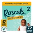 thumbnail image 1 of Rascals Premium Absorbent Baby Diapers, Size 2, Small Carton, 72 Count, 1 of 13