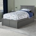 thumbnail image 2 of Madison Lit Plateforme en Bois Simple TG avec Pied de Lit et Tiroir-Lit Simple TG, Gris, 2 of 17