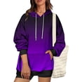 thumbnail image 4 of Besolor Oversized Sweatshirt for Women Fall Plus Size Long Sleeve Gradient Color Hoodies Baggy Clothes for Ladies, 4 of 7