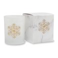 thumbnail image 1 of Primal Elements CIGSF Snowflake 9.5 oz. Icon Candle in White Marble, 1 of 1
