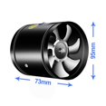thumbnail image 1 of MYG Multifunctional Powerful Mute Exhaust Fan 4\'\'6\'\' Pipe Vent Exhaust Fan Duct, 1 of 10