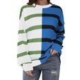 thumbnail image 1 of Rbaofujie Chandails à Capuchon pour Enfants pour Femmes, Mode Décontractée, Imprimé, Col Rond, Manches Longues, Chandail à Enfiler, Hauts, Chandails, Blanc, Chandail à Col Rond pour Femmes, 1 of 3