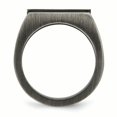thumbnail image 1 of Bague en Acier Inoxydable Vieilli Brossé avec Noir CZ Taille 9, 1 of 3