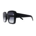thumbnail image 4 of Womens Rectangle Rimless Thick Plastic Retro Designer Sunglasses Black Smoke, 4 of 4