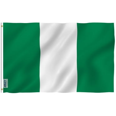 ANLEY [Fly Breeze] 3x5 Foot Nigeria Flag - Vivid Color and UV Fade Resistant - Canvas Header and Double Stitched - Nigerian National Flags Polyester with Brass Grommets