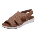 thumbnail image 2 of IUJSOY Women's Arch Support Walking Sandals Breathable Hollow Out Knit Slingback Platform Shoes, 2 of 6