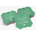 thumbnail image 4 of Inkdotpot Real Silver Foil Thanks From The New Wedding Tags Favor Bracket Shape Hang Pack Of 50 Paper Tags, 4 of 7