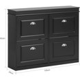 thumbnail image 3 of SoBuy FSR79-SCH,4 Drawers Shoe Cabinet Shoe Rack Shoe Storage Cupboard Organizer Unit,Black, 3 of 5