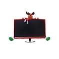 thumbnail image 2 of PEONAVET Computer Covers 1 Pack Christmas Computer Monitor Border Cover TV Monitor Cover Elastic Laptop Computer Cover for Xmas Home Office Computer Decoration, 2 of 5