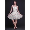 thumbnail image 3 of Bimba Robe Cocktail Florale pour Femme, Smockée, au-Dessus du Genou, Fluide, d'Été, Robe Soleil - X-Grand, 3 of 5