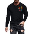 thumbnail image 1 of Birdeem Mens Printed Long Sleeved Top Long Sleeved Round Neck Top/Shirt, 1 of 4
