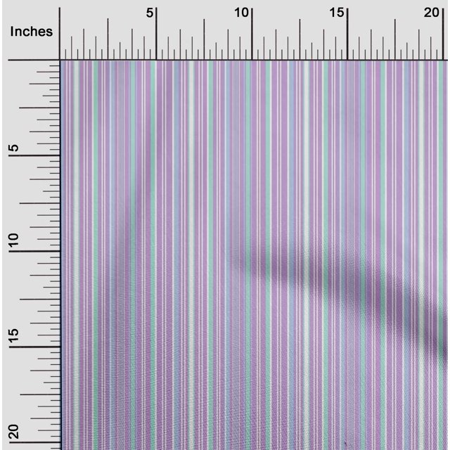oneOone Tissu Popeline de Coton Imprimé à Rayures Multicolores Tissu de Couture BTY 56 Pouces de Large