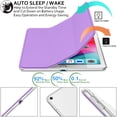 thumbnail image 4 of iPad Mini 7.9 Inch 5 Gen [ Mini 5th Generation 2019 ] A2133 A2124 A2126 MUXH2LL/A MUXF2LL/A MUXG2LL/A Trifold PC Lightweight Smart PU Leather Protective Hard Back Cover - Purple, 4 of 8