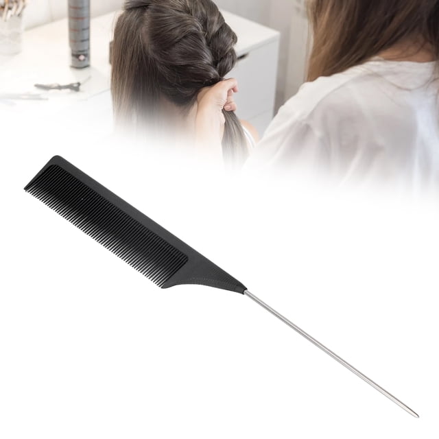 Steel Pintail Comb Barbershop Tail Combs For Women Hair Styling With Rounded Steel Tail Needle Design, Fine Hairdressing Tool