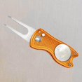 thumbnail image 2 of Golf Pitch Divot Repair Switchblade Ball Divot Foldable Golf Divot Marker Groove Cleaner Orange, 2 of 9