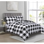 Swift Home 3 Ensemble de pièces de confort - Buffalo Check Noir , Taille de la Reine
