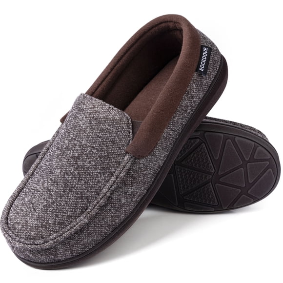 RockDove Men's Moc Slipper with SILVADUR Anti-Odor Fabric