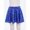 thumbnail image 2 of Lejafay Girls Flared Pleated A-Line Skirts Shiny Metallic Dance Performance Costume Cheerleading Uniform Blue S, 2 of 7