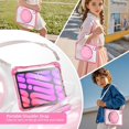 thumbnail image 2 of Case for iPad Mini 7 A17 Pro / Mini 6, iPad Mini 6th/7th Gen 2021 2024 8.3 Inch Shockproof Rugged Protective Cover with 360 Rotating Stand Pencil Holder Hand/Shoulder Strap Transparent Back, 2 of 6