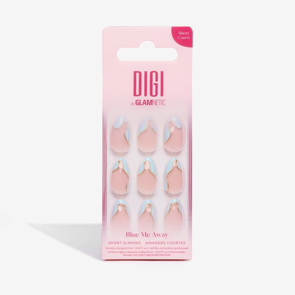 Faux ongles à coller Blue Me Away Digi by Glamnetic