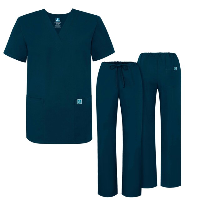Adar Mens Medical Scrubs Set Medical Uniforms - Roomy Fit (30 Colors)