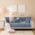 thumbnail image 2 of Nvzi Soft Chenille Sofa Couch Cover Solid Color Striped Weave Textured Sectional Couch Covers Washable Anti-Slip Sofa Slipcover for Dogs Pet, 1 Piece/Not All Set (Blue,27"x27"), 2 of 5
