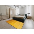 thumbnail image 4 of Ahgly Company Tapis Carrés Abstraits Jaune Foncé, 3' Carré, 4 of 6