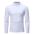 thumbnail image 1 of CEHVOM Chemise de Base Ajustée Extensible Unie à Col Mi-Haut à Manches Longues pour Homme Vente, 1 of 6