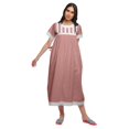 thumbnail image 4 of Moomaya Chemise de Nuit à Col Marin en Coton Imprimé pour Femmes, Boutonnée, 4 of 5