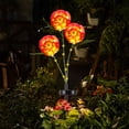 thumbnail image 2 of Solar Lights Outdoor 3 Led Solar Taraxacum Lamp Outdoor Waterproof Plastic Garden Stake Lamp, Automatically Closed for Garden Channel Decorationsolar Lights Outdoor Garden, 2 of 6