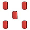 thumbnail image 3 of jesticaly Étui de Transport pour Écouteurs avec Fermeture Éclair Boîte de Rangement Sans Fil pour Écouteurs Organisateur Polyvalent pour Protection Pochette pour Extérieur Rouge 5Ensemble, 3 of 6