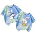 thumbnail image 1 of Jamicy Chemises de Bain pour Filles Cadeau pour Enfants Hauts Mignons pour Filles 2 Pcs Manches Courtes T-Shirts d'Été Mode T-Shirts Graphiques Col Rond Chandail Tee, 1 of 3