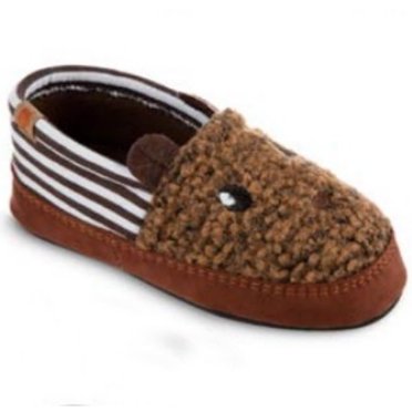 AC-A20152SKN8-9 Kids' Critter Novelty Moc Slippers, Buckskin, K8/9