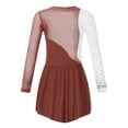thumbnail image 4 of Ocealan Robe de Danse Ballet pour Filles Enfants avec Strass, Robe de Gymnastique et de Patinage Artistique, Justaucorps de Danse Ballet Brun 14, 4 of 5