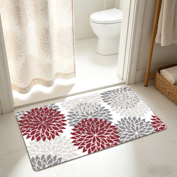 Liquidation Aujourd'hui! Tapis de Sol de Salle de Bain 15,75 X 23,62 Po Paillasson en Plastique Antidérapant pour Douche Entrée, Tapis Absorbant à Séchage Rapide