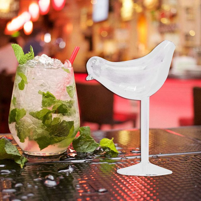 3X,150Ml Creative Bird Shape Cocktail Goblet Glass Personality Molecular Smoked Modelling Glass Fantasy Wine Goblet