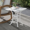 thumbnail image 2 of Outsunny Outdoor Side Table Cast Aluminum End Table with Umbrella Hole, 2 of 10