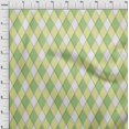 thumbnail image 4 of oneOone Rayon Medium Yellow Fabric Argyle Craft Projects Decor Fabric Printed By The Yard 56 Inch Wide, 4 of 4