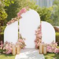 thumbnail image 4 of Set Of 3 Wedding Arch Backdrop Cover, Fitted Round Top And Half Moon Arch Backdrop, Stretchy Backdrop Cover For Wedding Birthday Party Baby Shower Decoration 5ft 7.2ft 5ft, 4 of 9