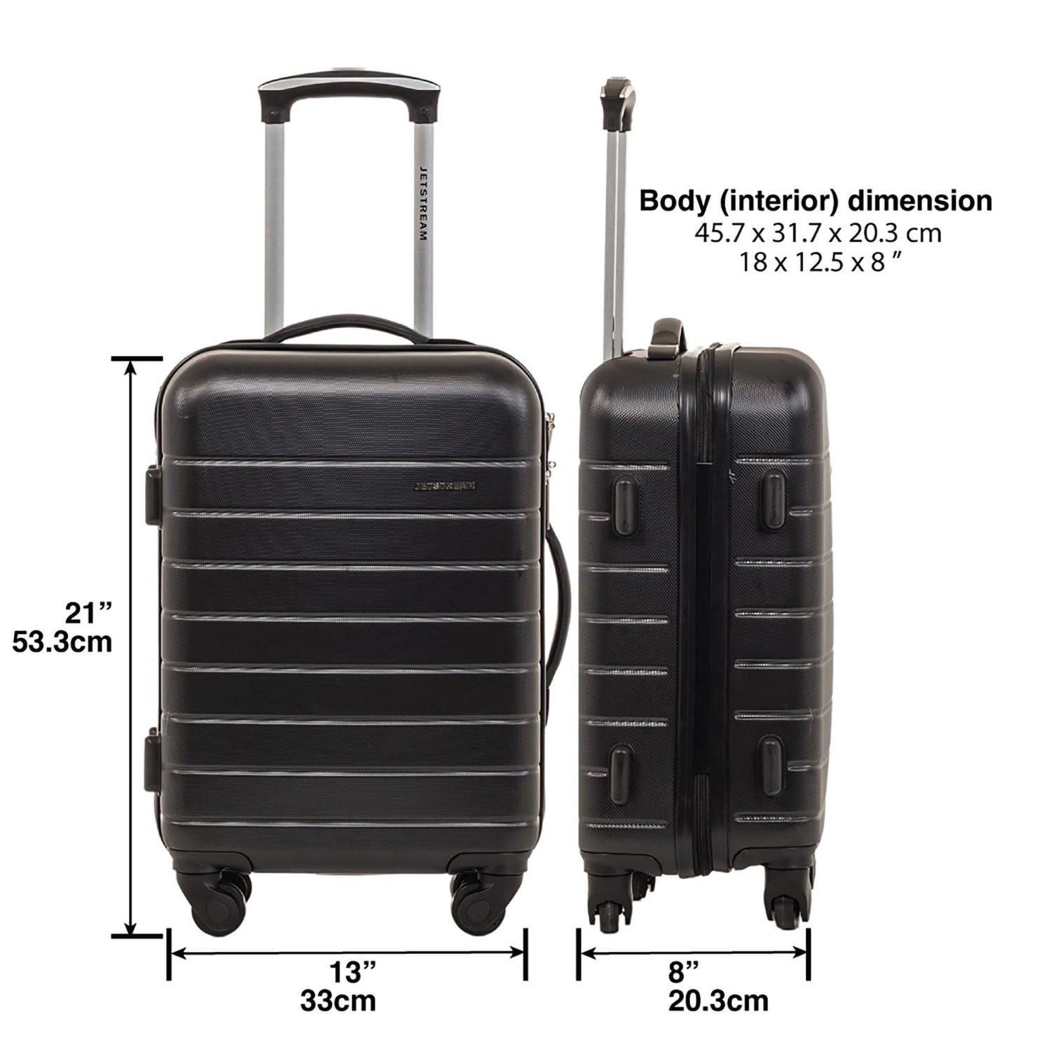 Jetstream® Hardside 2 Piece Luggage Set: 26" Medium Checked Suitcase and Carry-On Luggage