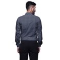 thumbnail image 4 of BESTMAN Chemise en Coton pour Hommes à Manches Longues Imprimée à Col Écarté Chemise Ajustée Formelle, 4 of 5