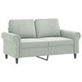 thumbnail image 2 of vidaXL 3 Piece Sofa Set with Cushions Light Grey Velvet, 2 of 5