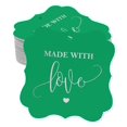 thumbnail image 1 of Inkdotpot Real Silver Foil Made With Love Wedding Tags Favor Bracket Shape Hang Pack Of 100 Paper Tags, 1 of 7