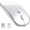thumbnail image 3 of KOMI Wireless Mouse Chargeable Portable Silent Wireless Mouse USB and Type-C Dual Mode Wireless Mouse 3 Adjustable DPI for Laptop, Mac, MacBook, Android, PC, 3 of 5